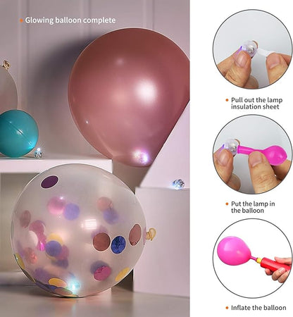 Aogist 50pcs Red Balloon Lights,Long Standby Time Waterproof Mini Light,Battery Powered,Round LED Ball Lamp for Latex Balloon Paper Lantern Party Wedding Festival Christmas Halloween Decorative