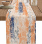 Vintage Oil Painted Cotton Linen Table Runner for Dining Kitchen, Wedding Outdoor Party Tablerunners Decoration, Abstract Modern Orange Minimalist Dresser Scarf Coffee Tablecloth Runners 13x36 Inches