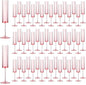50 PCS Pink Champagne Flutes Plastic 5.4 OZ Clear Acrylic Champagne Flutes Sparkling Wine Glasses Wedding Table Decorations Reusable For Valentines Toasting Engagement Party Supplies (Pink, 50 Pack)