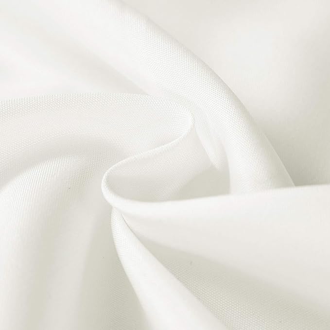 120 inch Round Tablecloth Washable Polyester Table Cloth Decorative Table Cover for Wedding Party Dining Banquet（12 Pack 120 inch,Ivory）
