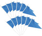 12 Pack Blue Pennant Flags Small Mini Hand Held Solid Color Pennant On Sticks Flags with 12.6"Solid Pole & Spear Top,Party Events Celebration,School,Grand Opening,Kids Birthday,Sports Clubs,Flower Pot