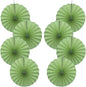 Green Hanging Paper Fans,12in,30 Color,DIY Set,Light Green,Military Theme,Birthday Occasion