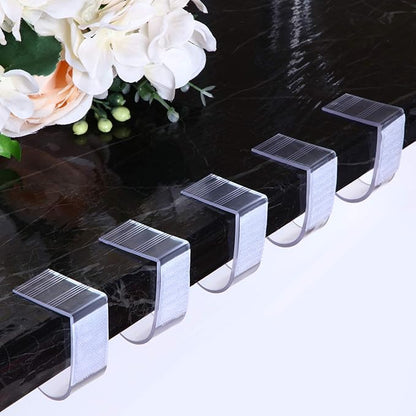 Boao 50 Packs Table Skirt Cover Clips Plastic Tablecloth Clips for Outdoor Party Dining Home 1 3/5 to 1 4/5 Inches