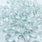 130pcs 6x8mm Teardrop Crystal Glass Beads Vertical Hole Faceted Glass Teardrop Spacer Beads for Bracelets Necklace Earring DIY Jewelry Making Craft(Transparent)