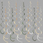 36Pcs Sage Green Hanging Swirl Decoration Olive Green Tan Brown Cream Neutral Felt Swirl Streamer Spiral Ceiling Garland for Greenery Safari Jungle Woodland Birthday Baby Shower Wedding Party Supplies