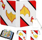 Madrigal Trading Card Binder 4 Pocket,400 Pockets Card Holder with 50 Removable Sleeves,Trading Card Albums for Game Cards,Premium Card Book, Game Cards & Sports Cards Red/White