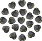 PATIKIL 20 Pcs Natural Heart Shaped Crystal Stone, 0.6 Inch Mini Polished Love Gemstone Crystal, Pocket Rock Engraved Worry Stones for Women Gifts Meditation, Red Brown