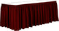 Ultimate Textile Pleat Polyester Fabric Table Skirt - Machine Washable Flame Resistant with Clips for Events, Weddings & Trade Shows, Cut & Sewn in Paterson, NJ - Cherry Red, 21' Shirred Pleat