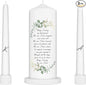 Unity Candles for Wedding, Modern Unity Set, Custom and Personalized Taper Candles with Bible Quote, Unscented White Premium Wax, Religious and Wedding Ceremony, Special Events (Custom Initials)