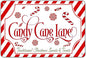 Christmas Candy Cane Lane Metal Tin Sign Traditional Christmas Sweets and Treats Winter Sign for Home Living Room Outdoor or Indoor Wall Decor Gift Christmas Candy Cane Lollipop 8x12Inch