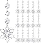 Nuenen 100 Pcs Hanging Crystals for Centerpieces Acrylic Chandelier Garland Beads Strands Prism Decorations Clear Teardrop Chandelier Crystals Pendant Wedding Home Garden Outdoor Ornaments(Snowflake)
