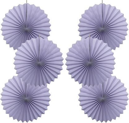 Purple Birthday Decorations,DIY Purple Paper Fans Hanging Decoration ,Party Decorations for Adults 16in,Little Mermaid Party Decor,Baby Shower Decorations 30 Color DIY Set (Light Purple)