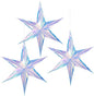 Dazzling Colorful Hexagonal Star Decoration Hanging Decorative Folding Rainbow Shine Party Ornaments for Christmas Tree Winter Party Birthday Wedding Frozen Theme Decoration