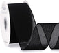 Ribbli Black Burlap Wired Ribbon, 2-1/2” Inch x Continuous 20 Yard, Black Wired Ribbon for Wreaths,Big Bows,Tree Decoration,Outdoor Decoration