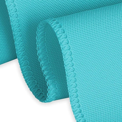 LTC LINENS 5 Pack 120 Inch Round Tablecloth Turquoise - Bulk for 60 Inch Round Table Floor Length - Washable, Wrinkle Resistant Polyester Fabric Cloth for Parties