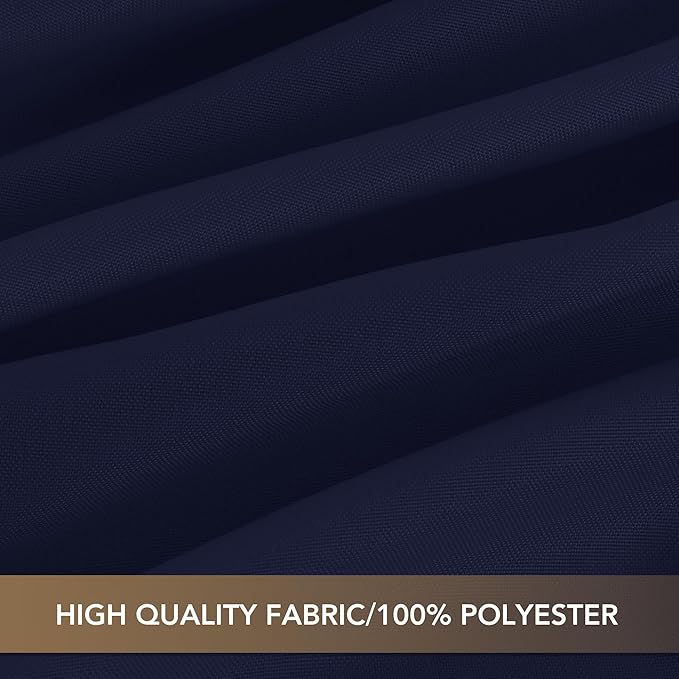 sancua Square Tablecloths 54x54 Inch, 2 Pack - Navy Blue Fabric Table Cloth for Square or Round Tables, Washable Polyester Table Cover for Dinner, Holiday Party, Decorative Display Tables