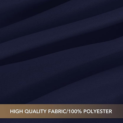 sancua Square Tablecloths 54x54 Inch, 2 Pack - Navy Blue Fabric Table Cloth for Square or Round Tables, Washable Polyester Table Cover for Dinner, Holiday Party, Decorative Display Tables