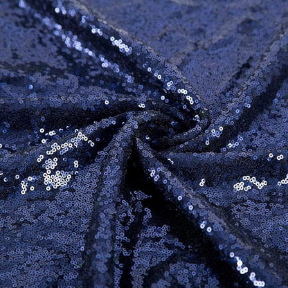 JYFLZQ Navy Blue Sequin Backdrop Curtains 6ft x 8ft 1 Panel Glitter Photo Booth Backdrops Sparkly Photography Background Drapes for Parties Wedding Bridal Showers