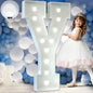 Marquee Letters 4 Feet Tall Large Light Up Letters Baby Shower Decorations Wedding Engagement Proposal White Party Decorations Marry Me Sign Big Cardboard Backdrop Y