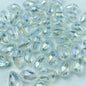 130pcs 6x8mm Teardrop Crystal Glass Beads Vertical Hole Faceted Glass Teardrop Spacer Beads for Bracelets Necklace Earring DIY Jewelry Making Craft(Transparent AB)