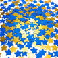Yellow Blue Metallic Foil Star Confetti 0.78inch/2cm 8000Pcs Table Confetti for Party Birthday Decoration or Filled Balloons