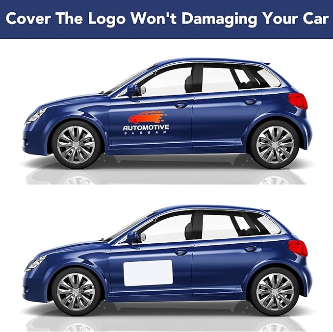 DIYMAG 2Pcs 17x12 Inch Blank Car Magnets, Flexible Magnetic Bumper Sticker Set for Advertising, Preventing Car Scratches and Dents
