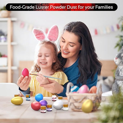 Jelife Red Edible Luster Dust - 5 Grams Food Grade Cake Dust Shimmer Powdered, Edible Metallic Powder Food Coloring for Cake Decorating, Chocolates, Fondant, Drinks, Painting & More, Vegan