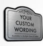 Custom Decorative Outdoor Waterproof Metal Signs, Personalized Aluminum Design 1 Metallic Silver 12x8 In