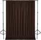 DWCN 10x8 FT Brown Backdrop Curtains for Parties, Photography Backdrop Drapes with Rod Pockets for Wedding Decorations Stage Birthday Family Gatherings, 2 Panels 5ft x 8ft