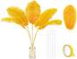 Holmgren Ostrich Feather for Centerpieces - 20pcs Making Kit 22 Inch Gold Ostrich Feathers for Vase, Floral Arrangement, Wedding Party Home Decorations (Luxury Gold)