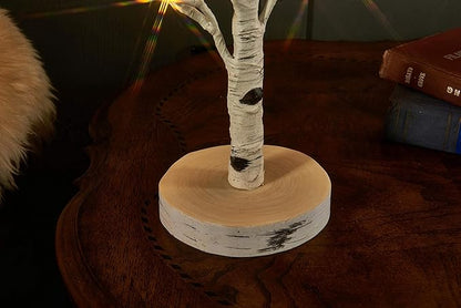 LITBLOOM Lighted Birch Tree with Timer Battery Operated or USB Plug-in 18IN 24 LED, Easter Trees with Lights for Wedding Party Home Fireplace Table Decoration
