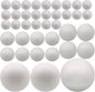 FFchuanhe 39 Pack Craft Foam Balls, 5 Sizes Including 2-7.8 in, Polystyrene Smooth Round Balls for Arts and Crafts, Wedding, DIY Craft for Home, Supplies School Craft Project and Holiday Party