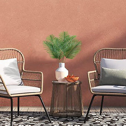 DILATATA 12 pcs Artificial Palm Leaves, 3 Sizes: Large 34''(L), Medium 30''(L), Small 25''(L), Bendable Stems, Glossy Finish, for Home Decor, Event Styling