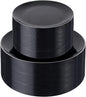bUCLA 100PCS Black Plastic Plates - Heavy Duty Black Disposable with Silver Rim Include 50 Each (10 inch Dinner & 7 inch Dessert) Plates, Ideal for Party & Halloween