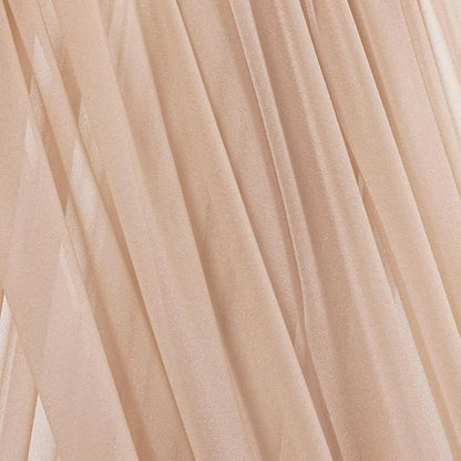 Nude Fall Elegant Arch Draping Fabric 2 Panels Outdoor 29" × 20Ft Sheer Chiffon Curtain Drapes for Wedding Ceremony Birthday Party Garden Brunch