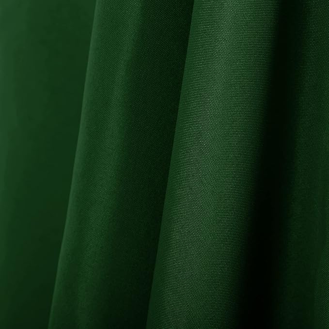 Ascoza 2pack 132 Inch Hunter Round Tablecloth in Washable Polyester Fabric for Wedding/Banquet/Restaurant/Parties