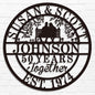Personalized Christmas Gifts 2025, Custom 50th/40th/60th/70th/30th/1-99 Years Wedding Anniversary Sign Gifts for Couples Parents, Custom Metal Monogram Sign Personalized Family Name Signs