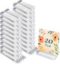 Acrylic Place Card Holders - 4 Inch Clear Table Number Holders Display Stand for Wedding Sign Name Card Menu Photos, Table Number Stands for Party Office Events Meeting Decoration, 20 Pack