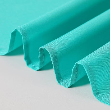60 inch Round Tablecloth Washable Polyester Table Cloth Decorative Table Cover for Wedding Party Dining Banquet（60 inch,Turquoise）