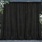 PARTISKY 10ftx7ft Black Chiffon Backdrop Curtains, Wrinkle-Free Sheer Fabric Photo Drapes for Wedding Ceremony Arch Birthday Baby Shower Photography Stage Decor 5ft x 7ft, 2 Panel