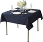 Cupuamon Square Tablecloth 70x70 inch Washable Polyester Fabric Table Cloth for Wedding Party Dining Banquet Decoration（70x70,Navy）