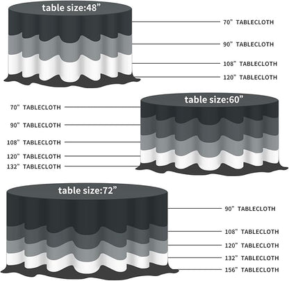 70 inch Round Tablecloth Washable Polyester Table Cloth Decorative Table Cover for Wedding Party Dining Banquet（70 inch,Ivory）