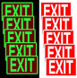 10 Pcs Glow in the Dark Exit Signs for Business 12 x 7 Inch Photoluminescent Signs Stickers for Indoor Outdoor for Business, Office, Warehouse (Without Arrows)