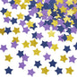 Purple Blue and Gold Star Confetti Table Decoration for Graduation Eid Ramadan Birthday Retirement Party,1.2 inch in Diameter,200 Counts