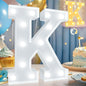 Pooqla LED Marquee Letter Lights, Warm White and Cool White Decorative Lighted Letters, Light Up Alphabet Letters for Boys Girls, Party, Wedding, Bar, Night Light, Birthday Decoration, Letter K