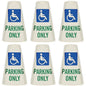 SmartSign 6-Pack "Handicapped Parking Only" Reflective Cone Message Sleeve Collar with Symbol, 360-Degree Visibility, Non-Adhesive Vinyl Signs for Traffic Safety Cones, 3-Side Print [Cone Not Included]
