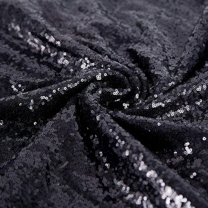 JYFLZQ Black Sequin Backdrop Curtains 6ft x 8ft 1 Panel Halloween Backdrop Glitter Photo Booth Backdrops Sparkly Photography Background Drapes for Graduation Birthday Parties