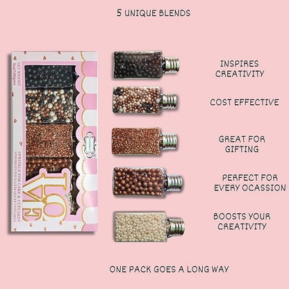 Confect Sprinkle Mix – Elegant Black, Bronze & White Sugar Pearls with Copper Sparkling Sugar – Great Gatsby Disco Ball Cake & Cupcake Decoration – Vegan, Gluten-Free, Nut-Free, Soy-Free, Dairy-Free, Palm Oil-Free -Dye Free- 5 Oz