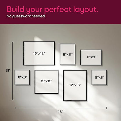Mixtiles Official - Custom Photo Tiles - Personalized Printed Photos - Magnetic Wall Frames - Adhesive Sticker, No Nails - Various Sizes and Frames - wild-visual-7-Tile - Black Frame