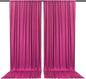 2 Panels Fuchsia Backdrop Curtain, 10 x 7 Feet Background Curtains for Parties, Weddings, Baby Showers, Bachelorette Halloween, Christmas Birthday Party Photoshoot Backdrop Curtains Decorations